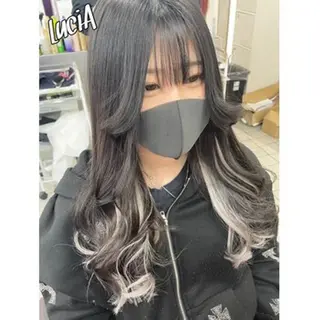 カラー ヘアアレンジ MISAKIエクステ ブリーチ\5900のヘアスタイル