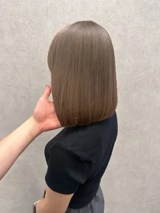 ミディアム カラー ヘアアレンジ 天神/ブリーチ/ ブリーチなしカラーのヘアスタイル