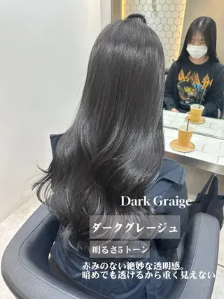 ロング カラー ミディアムレイヤー 添田晃基のヘアスタイル