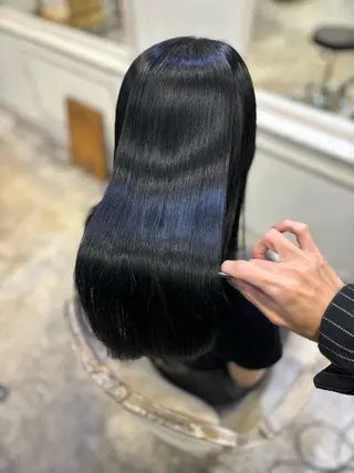 セミロング 美髪矯正 透明感 カラー⭐️ユウキのヘアスタイル