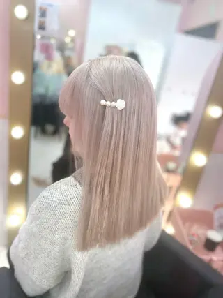 セミロング カラー 甘ふわgirly🎀 ハイトーン🤍Ramのヘアスタイル