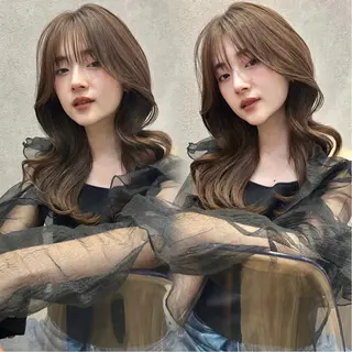 ロング カラー レイヤー🤍 ベージュ🤍　聖奈のヘアスタイル