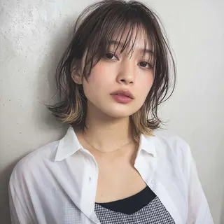 カラー 韓国レイヤーカット✨ 縮毛矯正　原田 優作のヘアスタイル