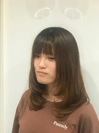 ミディアム カワクボ ハルキのヘアスタイル