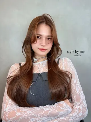 ロング カラー 韓・中華美女ヘア 🇰🇷×🇨🇳のヘアスタイル