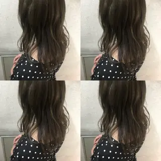 ミディアム カラー 小栗 麻衣のヘアスタイル