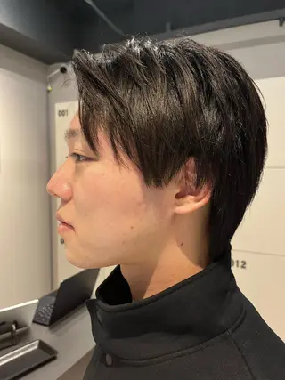 ショート カラー メンズ うる艶カラー/恵比寿 ベージュ/丸山陽平のヘアスタイル
