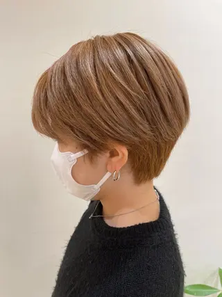 ショート カラー 丸みショート/メンズ カット　佐々木真未のヘアスタイル