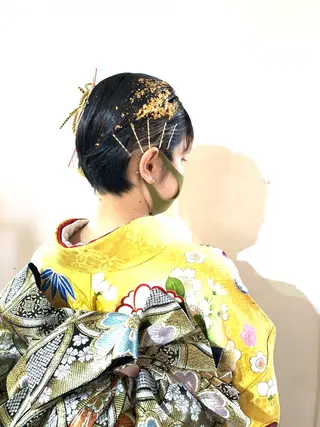 ショート トレンドパーマ 加藤菜月のヘアスタイル