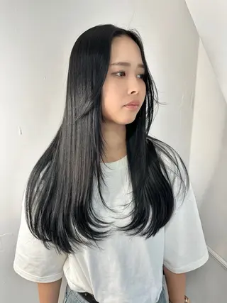 ロング 韓国レイヤ ー支持No.1renのヘアスタイル