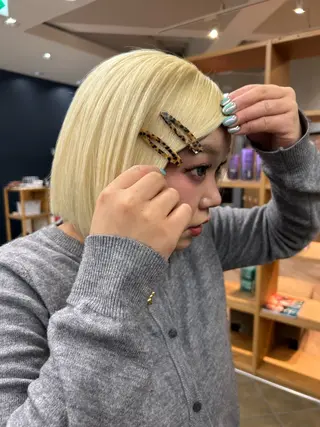 ショート カラー パーマ/レイヤー ケンショウのヘアスタイル