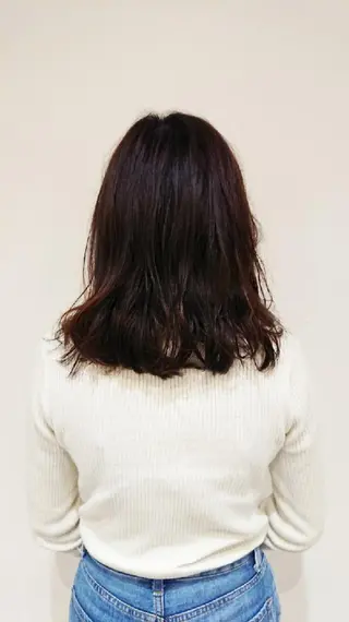 ミディアム パーマ ブリーチ/ヘアケア/ 艶髪/イギチハルのヘアスタイル