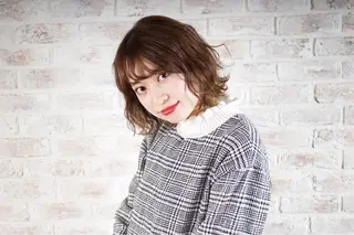 ミディアム カラー モテ髪🎀aoi/ ヘアメ/カラー/池袋のヘアスタイル