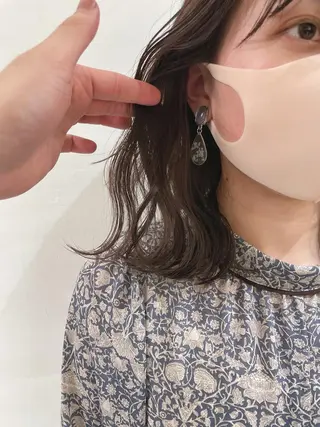 ミディアム カラー ボブ/パーマ 古家 佑真のヘアスタイル