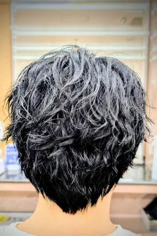 ミディアム 理容プラージュ燕三条 福井のヘアスタイル