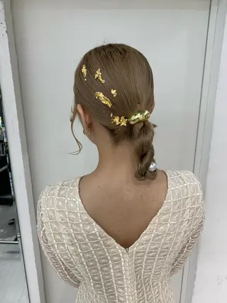ロング カラー ヘアアレンジ 卒業式ヘアセット🎀 ヘアアレンジのヘアスタイル