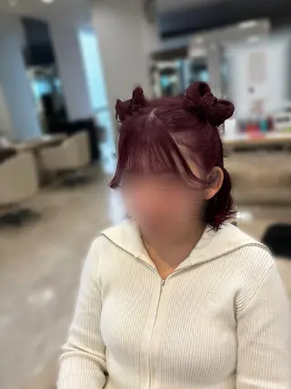 ミディアム ヘアアレンジ 推し活/韓国/ブリー チカラーminamiのヘアスタイル