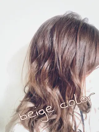 セミロング カラー 髪質改善✨️透明感カ ラー✧*。山下さいみのヘアスタイル