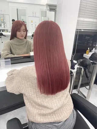 カラー 儚いピンク🩷 /メンズパーマのヘアスタイル