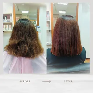 ミディアム あや🍀
大人艶カラ ー・縮毛矯正のヘアスタイル