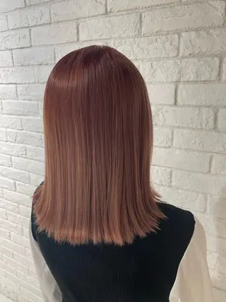 ミディアム カラー deseo 透明色艶カラーツバサのヘアスタイル