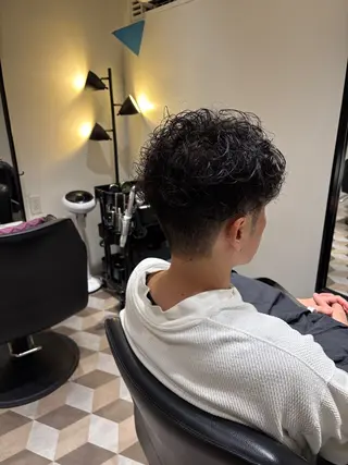 ショート パーマ メンズ 七星俊介🌙‎𖤐⡱ カットモデル様募集中のヘアスタイル