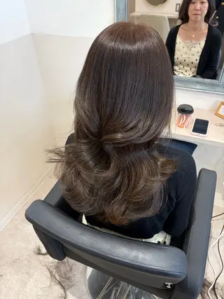 セミロング aoi/韓国ヘア/ 透明感カラーのヘアスタイル