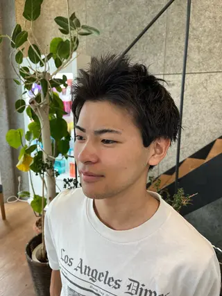メンズ ボブ×艶カラー 特化・リクト💥のヘアスタイル