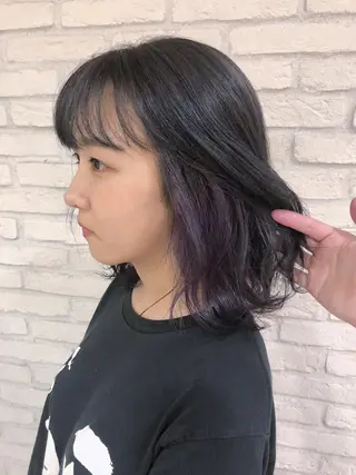 ミディアム カラー HAUS 片山みほのヘアスタイル