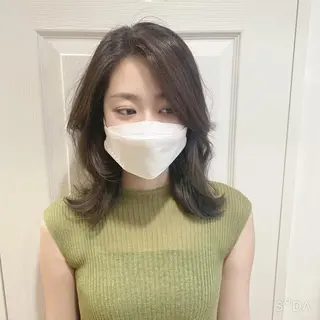 ミディアム パーソナルカラー lapiax阿部のヘアスタイル