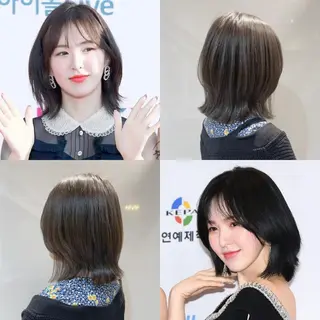 ミディアム カラー ヘアアレンジ 柔らか垢抜けｶﾗｰと ｶｯﾄ🫧ASUKAのヘアスタイル