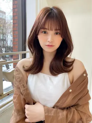 カラー 草薙メンズ縮毛矯正 💫緒方美柚のヘアスタイル