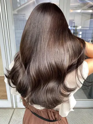 ロング カラー パーマ ヘアアレンジ メンズ キッズ ネイル マツエク・マツパ アイブロウ 韓国風×透明感カラー 髪質改善オタベシンヤのヘアスタイル