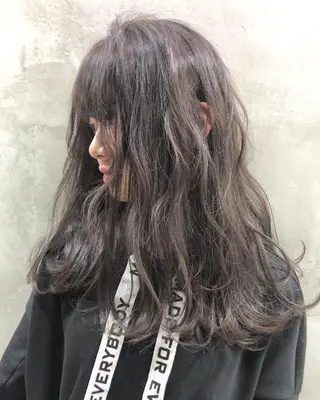 セミロング カラー 北間 寛哉のヘアスタイル