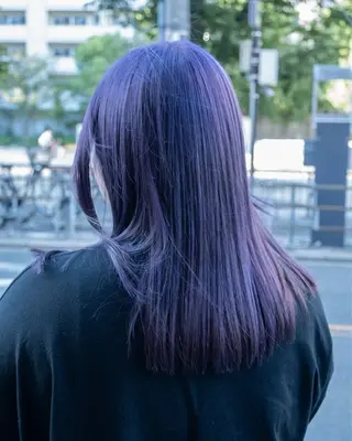 セミロング ハッシュカット /レイヤー/大阪中津のヘアスタイル