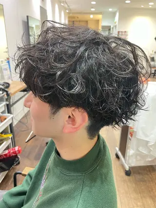 ショート メンズ メンズパーマ/ツイ スパ/波巻き/こころのヘアスタイル