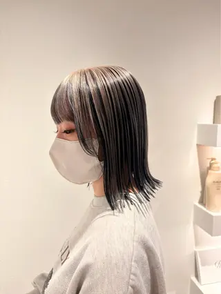 ミディアム カラー 艶髪✨️ kuyumi🌷のヘアスタイル