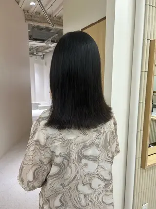 ミディアム 田中 樹奈のヘアスタイル