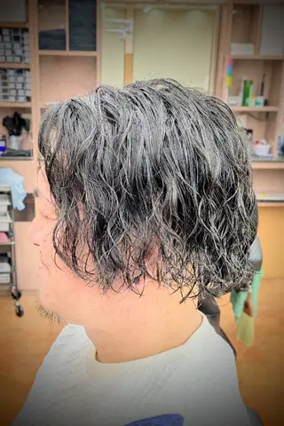 ショート パーマ 理容プラージュ燕三条 福井のヘアスタイル