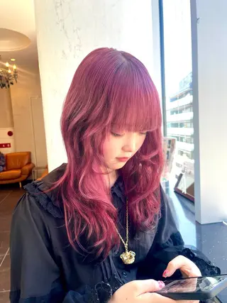 カラー 透明感カラー✨🩵 韓国ヘアkanatoのヘアスタイル