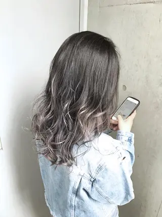 セミロング カラー パーマ ヘアアレンジ メンズ キッズ ネイル マツエク・マツパ バレイヤージュ/ 髪質改善/渡邉悟🌱のヘアスタイル