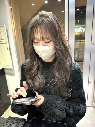 ミディアム カラー ARCANAブリーチ ダブルカラー🌟原宿のヘアスタイル