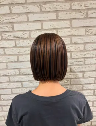 ミディアム カラー レイヤー×髪質改善 hinanoのヘアスタイル