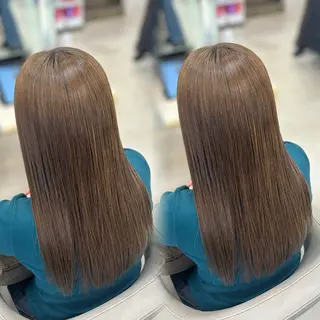 ロング カラー ベージュ/つや髪/ レイヤー／ゆいなのヘアスタイル