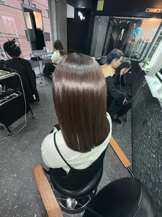 セミロング パーマ 髪質改善⭐️縮毛矯正 中野⭐️Rinaのヘアスタイル