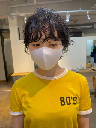 ショート カラー パーマ ヘアアレンジ メンズ キッズ ネイル マツエク・マツパ アイブロウ 🧼柴田 健太郎🧼のヘアスタイル