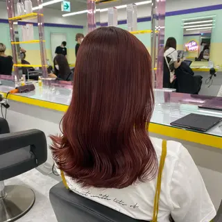 セミロング カラー ヘアアレンジ mai🍑暖色カラー /レイヤー💖のヘアスタイル