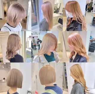 セミロング カラー 🎗副店長/井上 竜 ブリーチ指名No.1のヘアスタイル