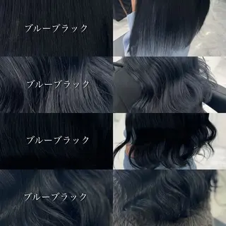 セミロング カラー 🩵色落ち可愛い 寒色カラー🩵のヘアスタイル