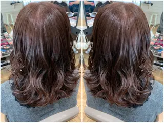 ミディアム カラー ヘアアレンジ 韓国hair🦋 Nanaのヘアスタイル